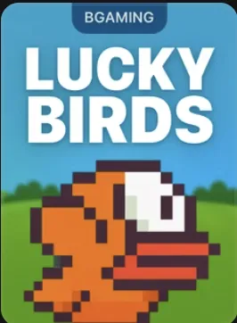 Spielkachel von Lucky Birds mit Pixel-Vogel